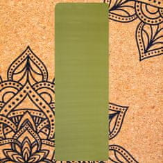 Spokey SAVASANA jóga podložka na cvičení korková s mandalou, 4 mm, vč. popruhu