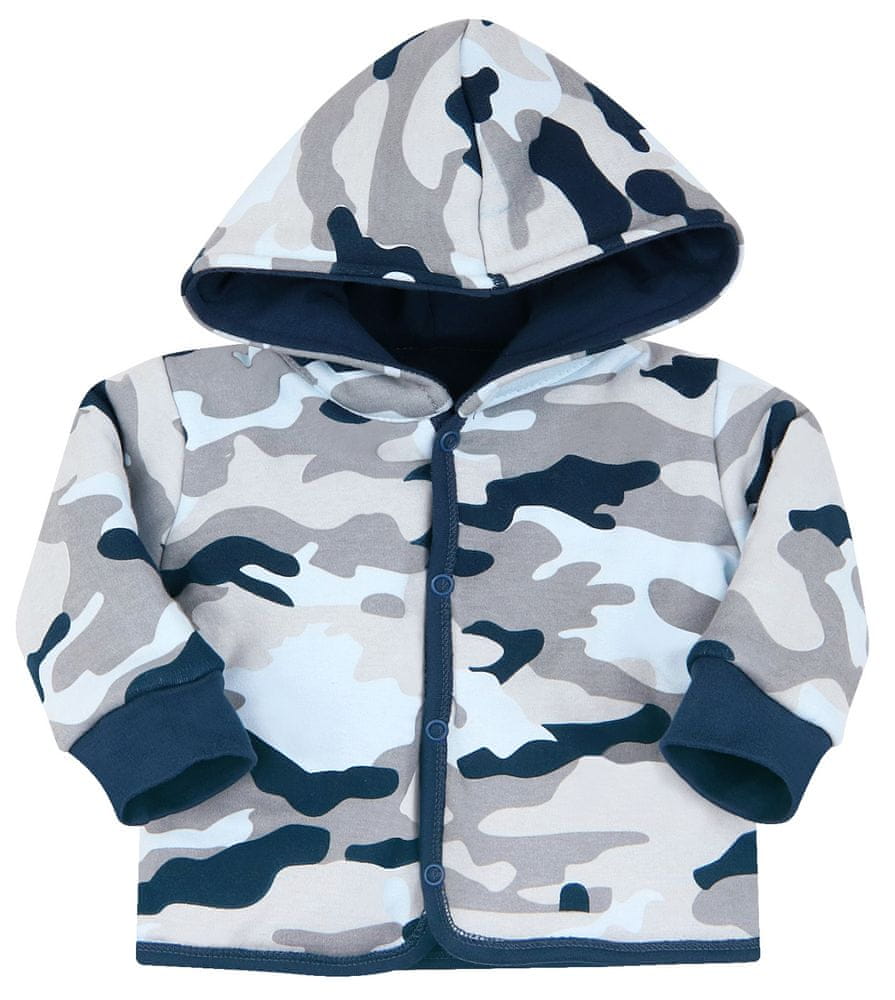 Nini chlapecký oboustranný kabátek z organické bavlny ABN-2654 tmavě modrá 74