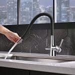 LEMARK Kuchyňský faucet, s flexibilním výtokem, s připojením k filtru pitné vody, chrom, LM3075C "COMFORT" (záruka 10 roky )