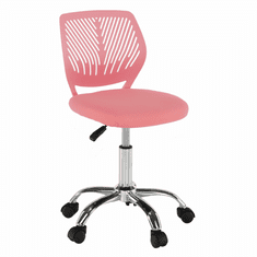 ATAN Dětská otočná židle SELVA, růžová/chrom