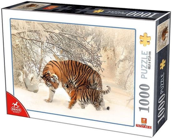 Puzzle Tygři ve sněhu