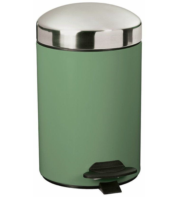 Rossignol SAS Pedálový odpadkový koš Bonny 91012, 3 L, zelený RAL 6021