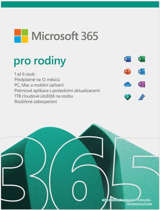 Levně Microsoft 365 pro rodiny (6GQ-00092) - elektronická licence