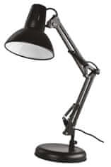 Emos Stolní lampa DUSTIN na žárovku E27, černá