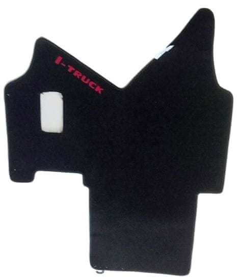 GIZ-TRANS Koberec textilní středový pro IVECO STRALIS široká kabina, manuál, dlouhá verze, černo-červená barva