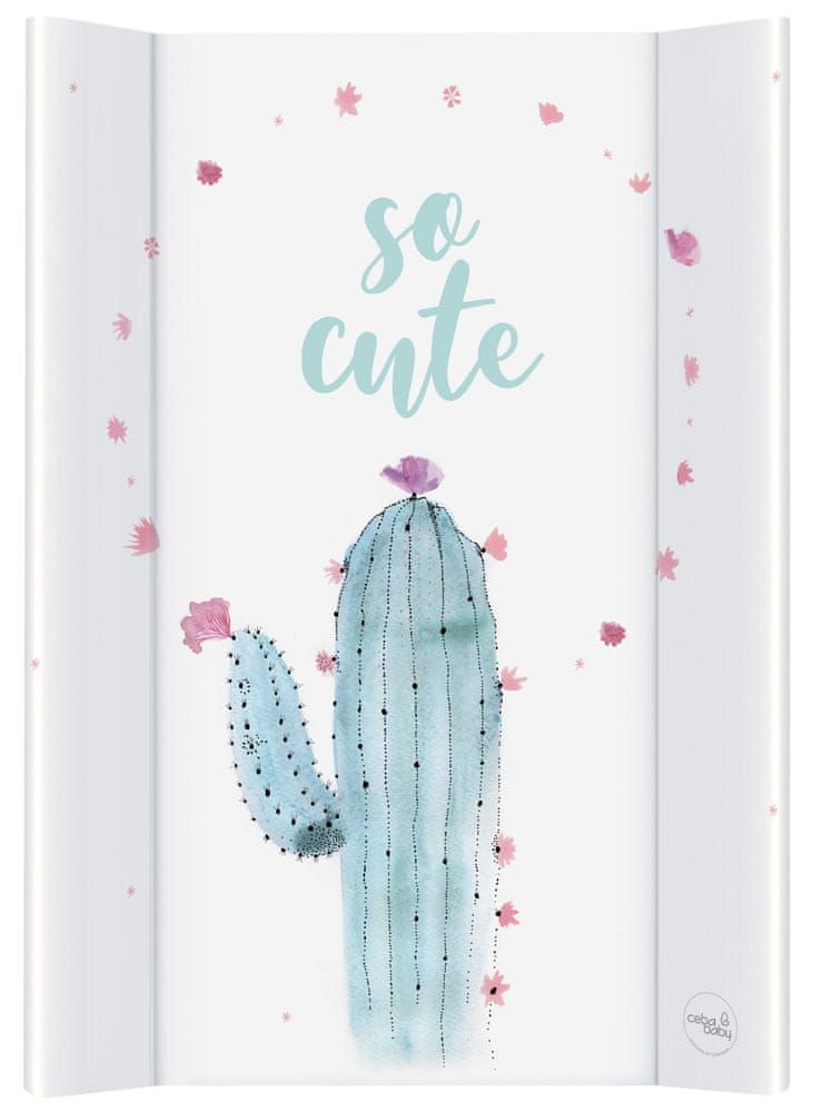 Ceba Baby Podložka přebalovací 2-hranná s pevnou deskou (50x70) Comfort Watercolor World Cactus