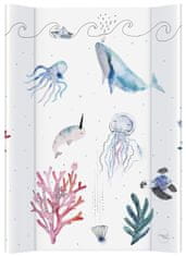 Ceba Baby Podložka přebalovací 2-hranná s pevnou deskou (50x70) Comfort Watercolor World Ocean