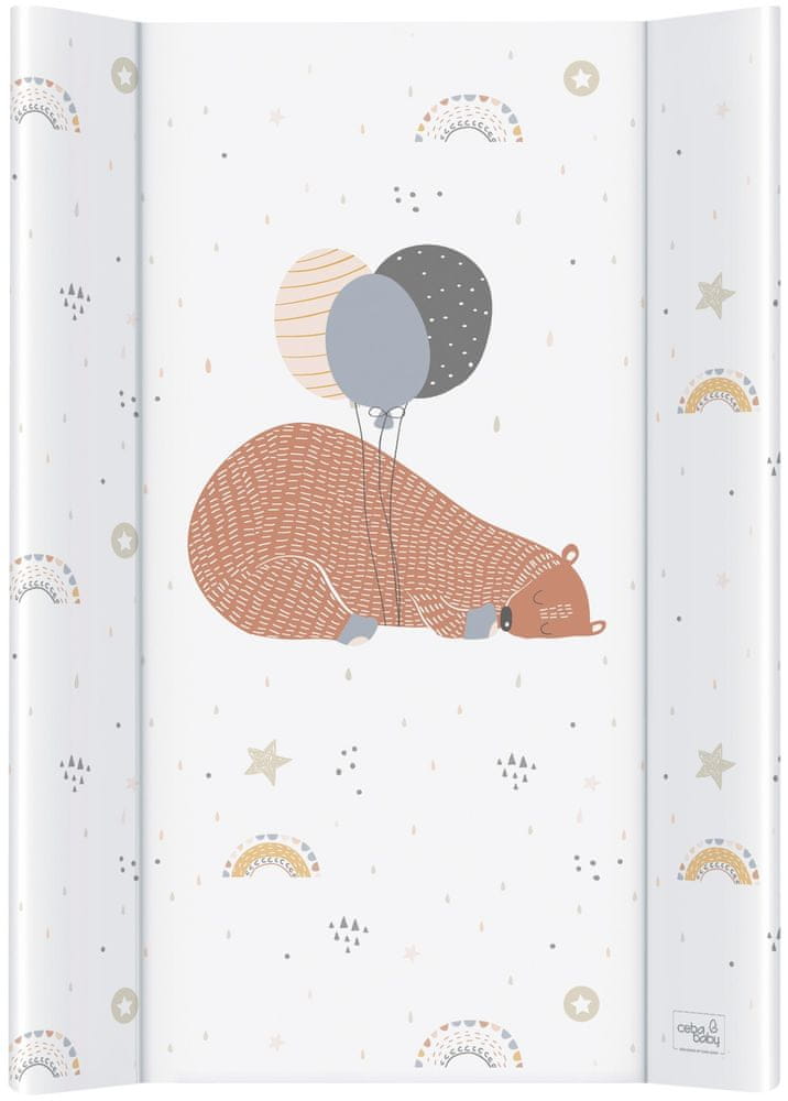 Levně Ceba Baby Podložka přebalovací 2-hranná s pevnou deskou (50x80) Comfort Big Bear