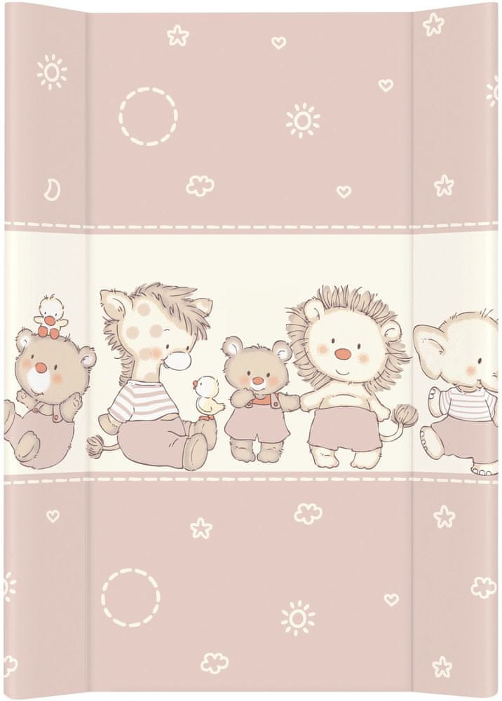 Ceba Baby Podložka přebalovací 2-hranná s pevnou deskou (50x80) Comfort Kachničky hnědá