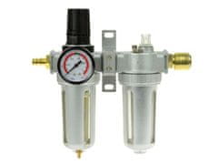 GEKO Regulátor tlaku s filtrem a manometrem a přim. oleje, max. prac. tlak 1,0MPa /
