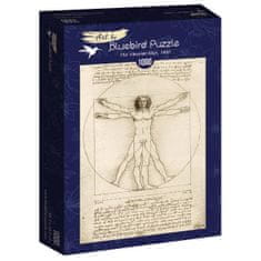 Blue Bird Puzzle Leonardo Da Vinci - The Vitruvian Man, 1490 1000 dílků
