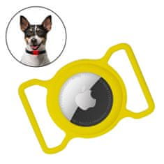 MG Pet kryt na Apple AirTag na psí obojek, žlutý