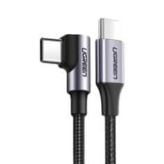 Ugreen Angled kabel USB-C / USB-C PD 60W 2A 1m, černý