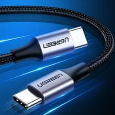 Ugreen US261 kabel USB-C / USB-C QC 60W 3A 1m, černý