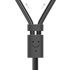 Ugreen AV102 audio kabel 3.5mm mini jack / 2RCA F/M 25cm, šedý