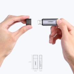 Ugreen CM216 USB 3.2 čtečka paměťových karet micro SD / SD, šedý