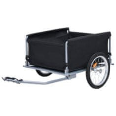 Vidaxl Přívěsný vozík za kolo černo-šedý 65 kg