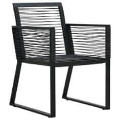 Petromila Zahradní židle 2 ks černé PVC ratan