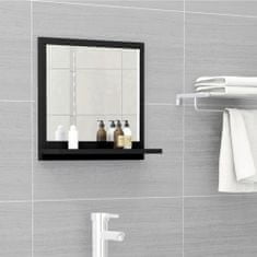 shumee Koupelnové zrcadlo černé 40 x 10,5 x 37 cm dřevotříska