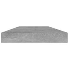 Greatstore Přídavné police 4 ks betonově šedé 40 x 10 x 1,5 cm dřevotříska