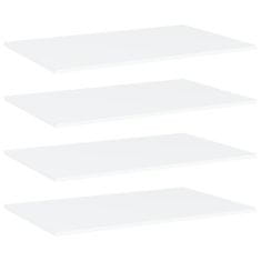 Vidaxl Přídavné police 4 ks bílé 80 x 50 x 1,5 cm dřevotříska