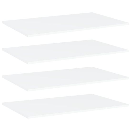 Vidaxl Police na knihy 4 ks bílé 80 x 50 x 1,5 cm kompozitní dřevo