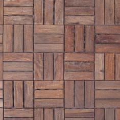 Vidaxl Terasové dlaždice 11 ks 30 x 30 cm masivní recyklované dřevo