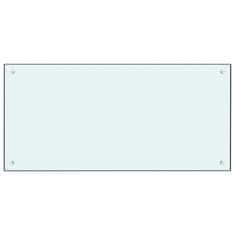 Greatstore Kuchyňský panel bílý 100 x 50 cm tvrzené sklo