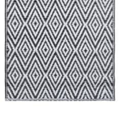 Greatstore Venkovní koberec bílý a černý 190 x 290 cm PP