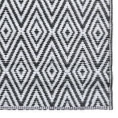 Vidaxl Venkovní koberec bílý a černý 190 x 290 cm PP