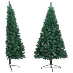 Greatstore Umělý vánoční půl stromek se stojanem zelený 180 cm PVC