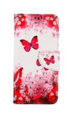 TopQ Pouzdro Realme 8 knížkové Růžoví motýlci 64123