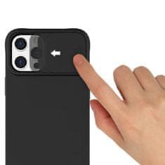 MG Privacy Lens silikonový kryt na iPhone 13 Pro Max, černý