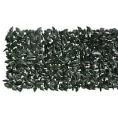 Greatstore Balkónová zástěna s tmavě zelenými listy 300 x 75 cm