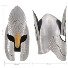 Greatstore Fantasy středověká rytířská přilba pro LARPy stříbrná ocel