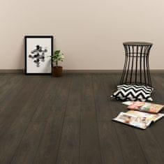 Greatstore Plovoucí vinylová podlaha 3,51 m2 4 mm tmavě hnědá