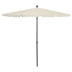 shumee vidaXL Zahradní deštník na tyči 210x140 cm Písek