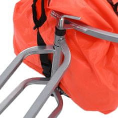 Vidaxl Přívěsný vozík za kolo s taškou oranžovo-černý