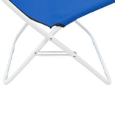 Greatstore Skládací plážové židle 2 ks modré