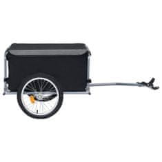 Greatstore Přívěsný vozík za kolo černo-šedý 65 kg