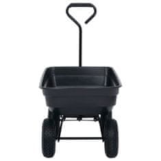 shumee Zahradní sklápěcí ruční vozík 300 kg 75 l černý