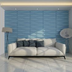 Greatstore Obkladové panely 3D s vlnami, 0,625 m x 0,8 m, 12 panelů, 6 m2