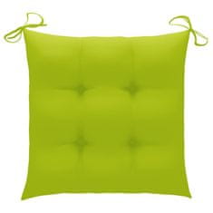 Vidaxl Podušky na židle 6 ks jasně zelené 40 x 40 x 7 cm textil