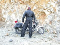 Bikersmode bunda F-B kožená na chopper barva: černá/oranžová, Velikost: na míru