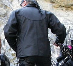 Bikersmode bunda F-E1 kožená na chopper barva: černá, Velikost: 58
