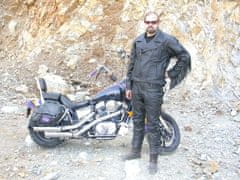 Bikersmode bunda F-E2 kožená s třásněmi barva: černá, Velikost: 58