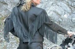Bikersmode bunda dámská F-H2 kožená na chopper barva: černá, Velikost: 36