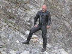 Bikersmode bunda F-J kožená na chopper barva: černá, Velikost: na míru