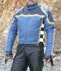 Bikersmode bunda F-M kožená na chopper barva: černá/oranžová, Velikost: 46