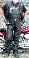 Bikersmode kalhoty KP-1L lacláče kožené barva: černá, Velikost: 58